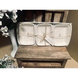 Rae Dunn Icon OG 2018 Number 1-2-3 Serving‎ Tray & Trinket Trays